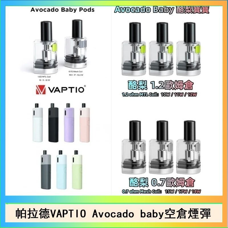 酷梨寶寶空倉 帕拉德VAPTIO Avocado Baby酷梨寶寶空倉煙彈